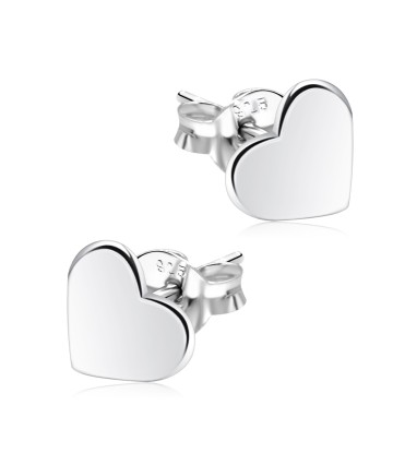 Heart Shaped Silver Ear Stud STS-5310